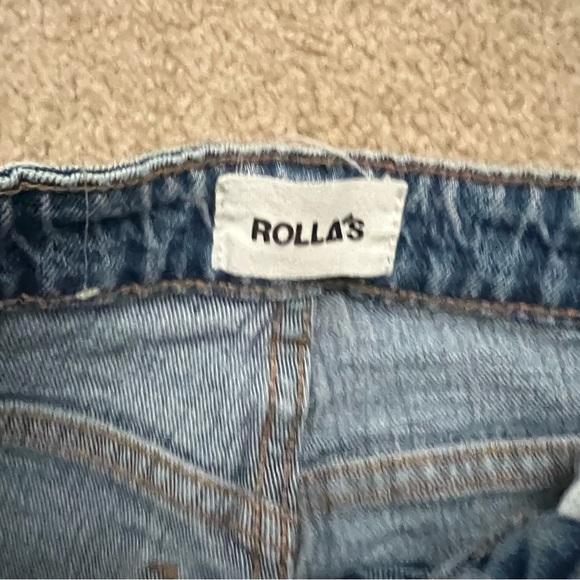 ROLLA’S Original High Rise Straight Jeans in G’Day Mate Wash (Light Medium Blue) - Picture 7 of 11